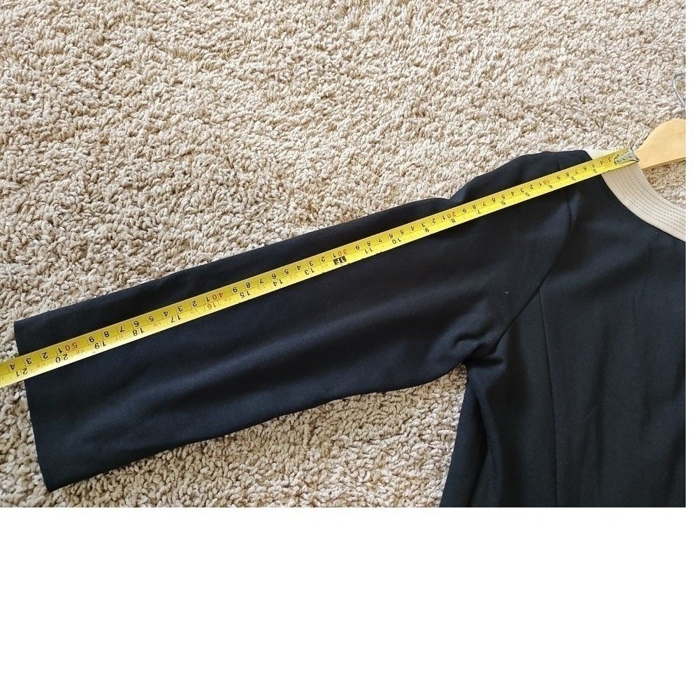 Talbots Petites Sheath Dress Size 8P Black Tan Used Professional Career‎ Office - Picture 6 of 16